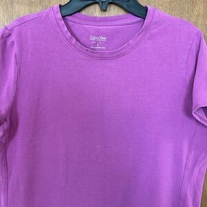 Calvin Klein Performance Quick Dry Fitted Purple Short Sleeve Tee Size Large